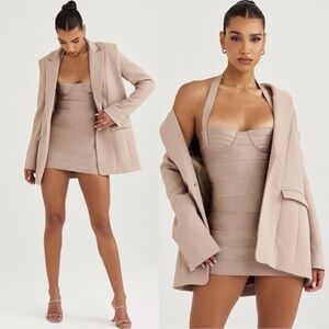House of CB Marta Oversized Single Breasted‎ Blazer Structured Boyfriend NWOT XL